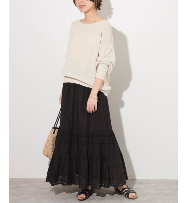 JOURNAL STANDARD relume「《WEB限定追加予約2》コットンボイルタック刺繍ロングスカート」|スカート|