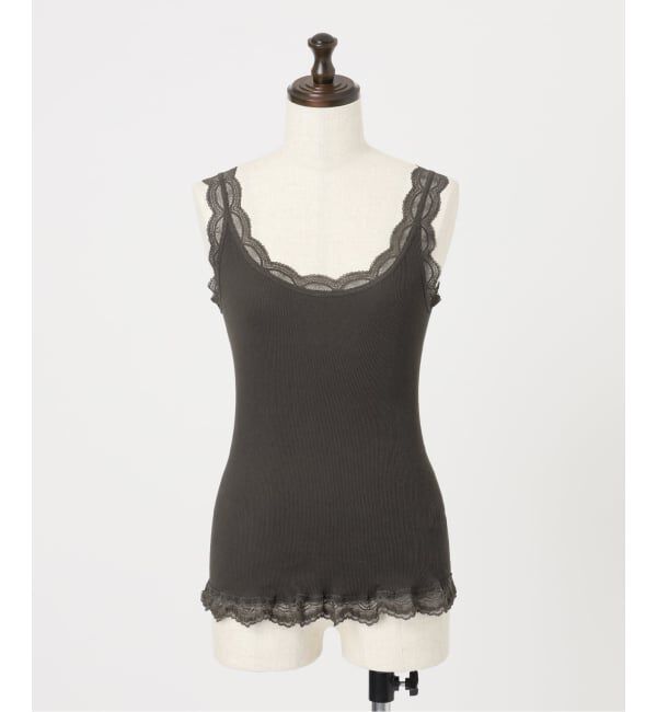 JOURNAL STANDARD relume「スーピマコットンストレッチレースキャミソール」|タンクトップ|ブラック A