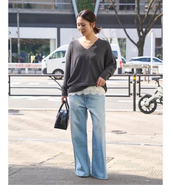 JOURNAL STANDARD「テープヤーンニュアンスVプルオーバー」|ニット・セーター|