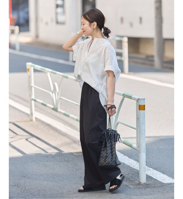 JOURNAL STANDARD「《追加》【撥水/接触冷感/洗える/UVカット】リネンナイロンストレッチワイドパンツ」|その他|