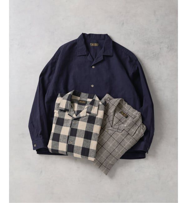 J.S.Homestead「J.S.Homestead / リラックス オープン コットン リネン 長袖 シャツ」|シャツ・ブラウス|