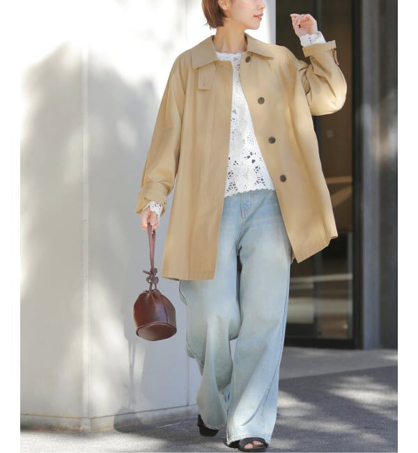 JOURNAL STANDARD relume「《追加》［26SS新作］コットンナイロンAラインステンコート」|ステンカラーコート|ベージュ