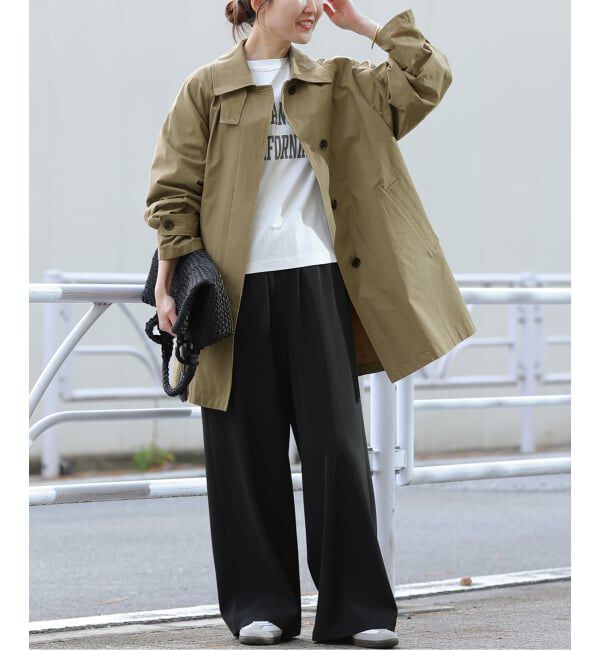 JOURNAL STANDARD relume「《追加》［26SS新作］コットンナイロンAラインステンコート」|ステンカラーコート|