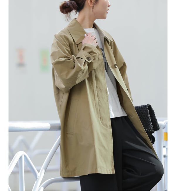 JOURNAL STANDARD relume「《追加》［26SS新作］コットンナイロンAラインステンコート」|ステンカラーコート|