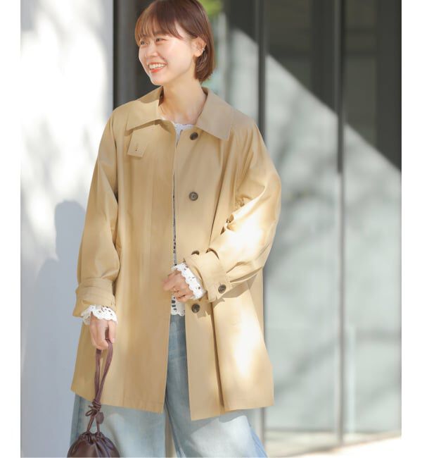 JOURNAL STANDARD relume「《追加》［26SS新作］コットンナイロンAラインステンコート」|ステンカラーコート|