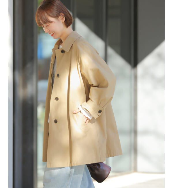 JOURNAL STANDARD relume「《追加》［26SS新作］コットンナイロンAラインステンコート」|ステンカラーコート|