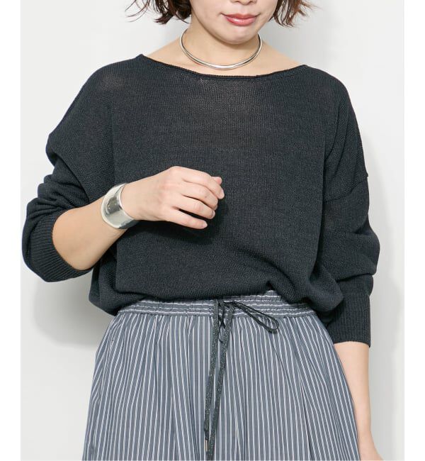 journal standard L'essage「ウォッシャブル ペーパー混プルオーバー」|ニット・セーター|グレー
