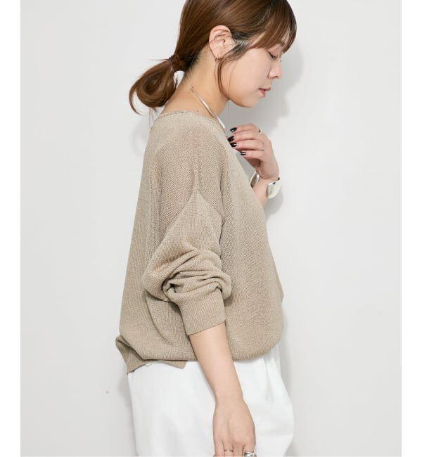 journal standard L'essage「ウォッシャブル ペーパー混プルオーバー」|ニット・セーター|