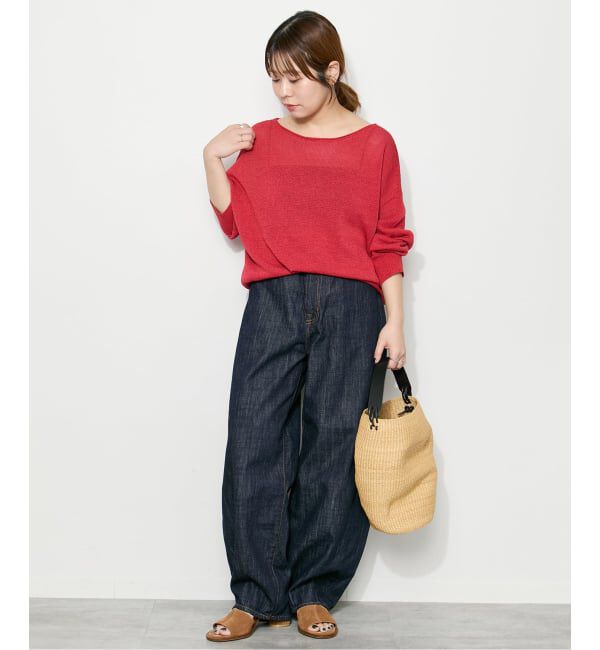 journal standard L'essage「ウォッシャブル ペーパー混プルオーバー」|ニット・セーター|