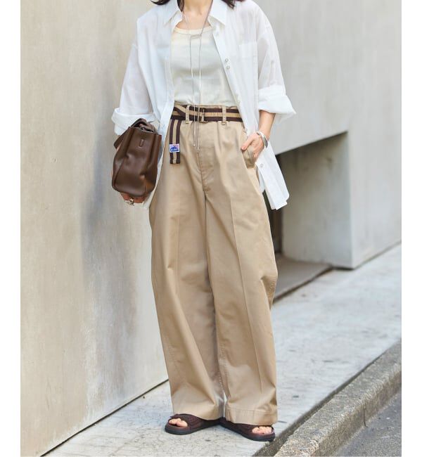 JOURNAL STANDARD「【BURK / バーク】ベルトツキチノパンツ」|チノ|ベージュ