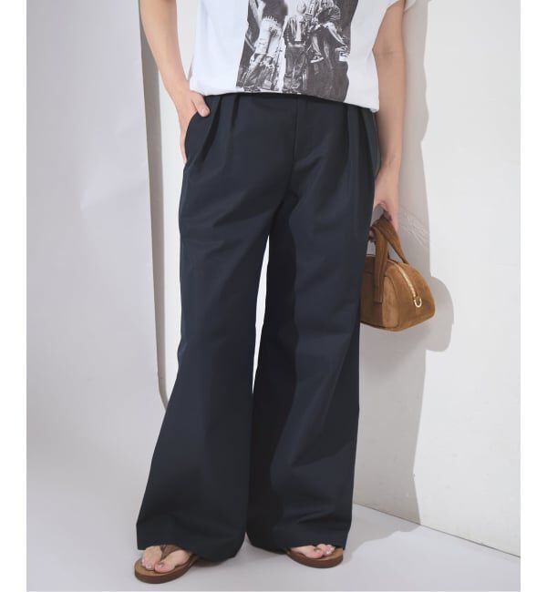 JOURNAL STANDARD「《予約》【osedit】2tuck buckle back CHINOS」|チノ|ネイビー