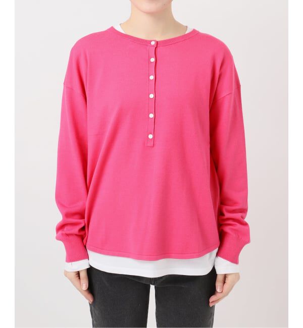 JOURNAL STANDARD relume「《追加》［2枚セット / SS素材］3WAYレイヤードヘンリープルオーバー」|ニット・セーター|