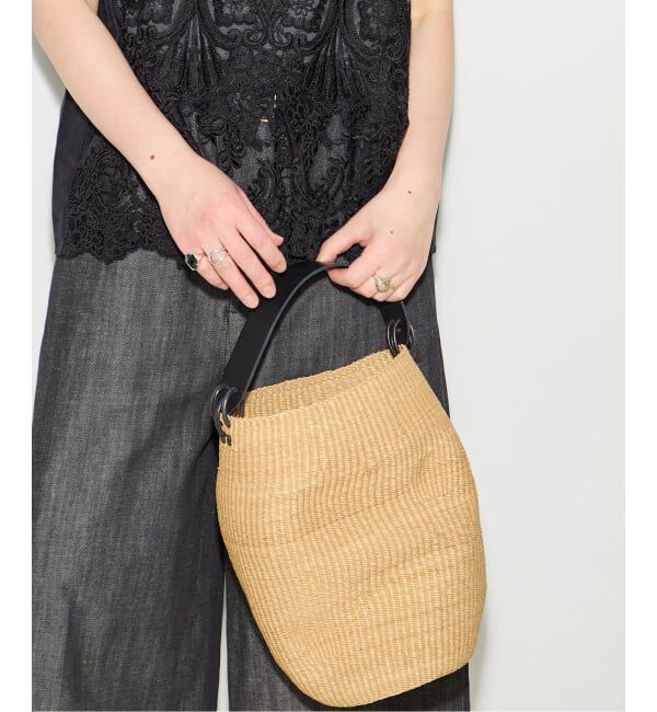 journal standard L'essage「《予約》【INES BRESSAND】POT FROISSE：かごバッグ」|かごバッグ|ナチュラル