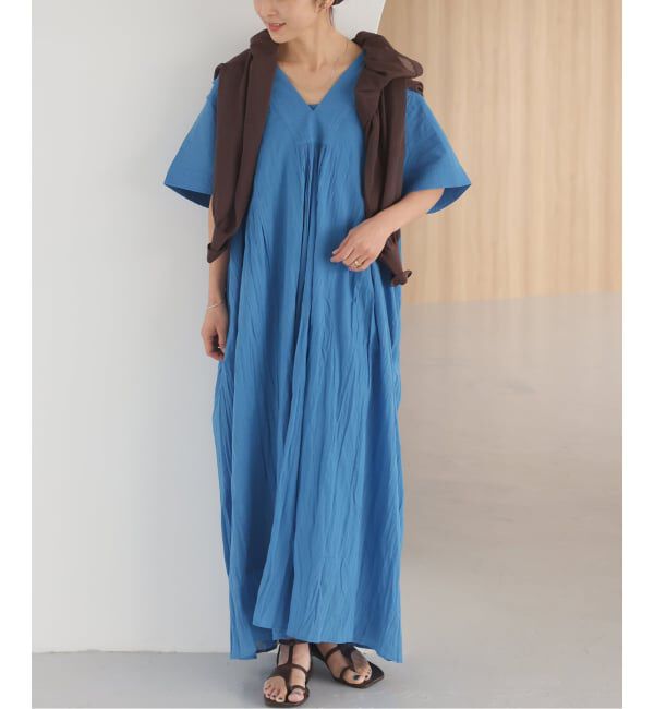 JOURNAL STANDARD relume「《追加予約 / 新色》コットンボイルクリンクルタックカフタンワンピース」|ワンピース|