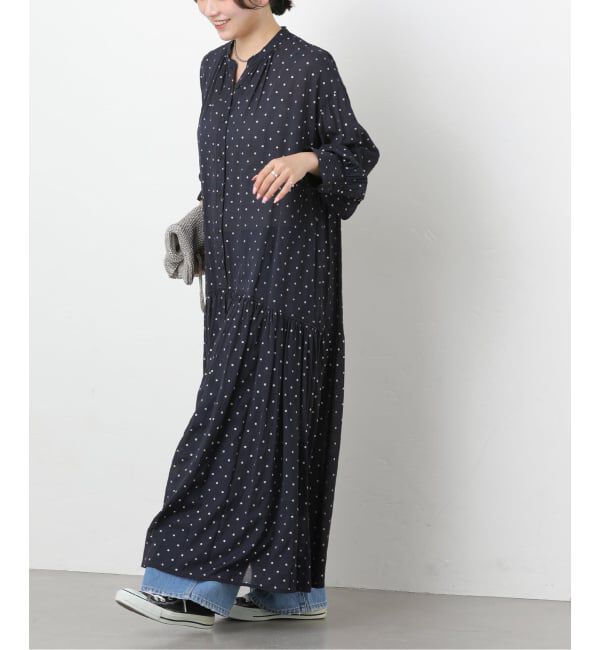 JOURNAL STANDARD relume「グリッタードット無地ワンピース」|ワンピース|ネイビー