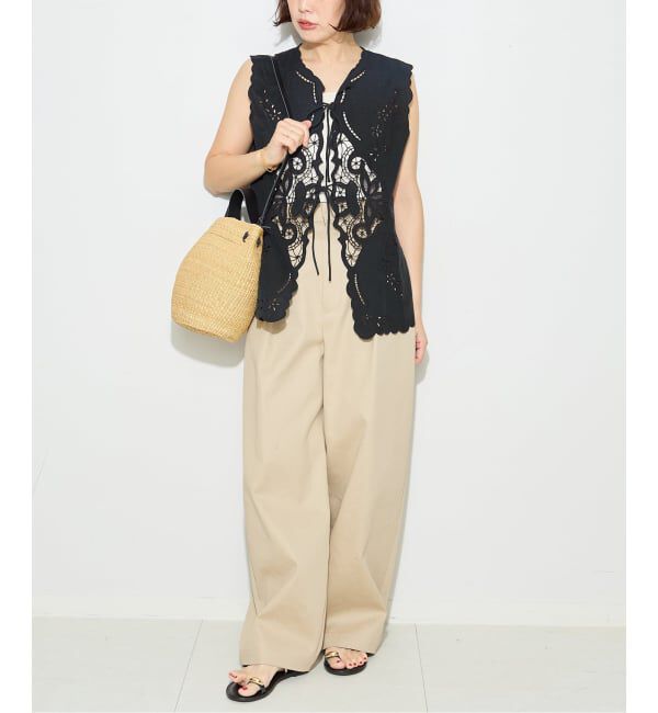 journal standard L'essage「《予約》刺しゅうレースベスト」|ベスト・ジレ|