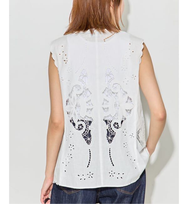 journal standard L'essage「《予約》刺しゅうレースベスト」|ベスト・ジレ|