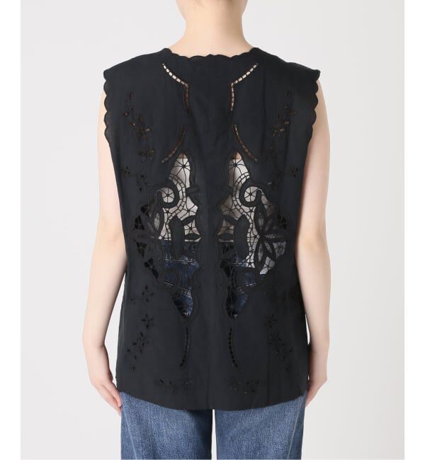 journal standard L'essage「《予約》刺しゅうレースベスト」|ベスト・ジレ|