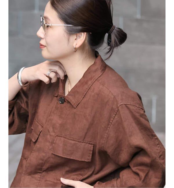 JOURNAL STANDARD「《追加2》リネンミリタリージャケット」|ミリタリージャケット|