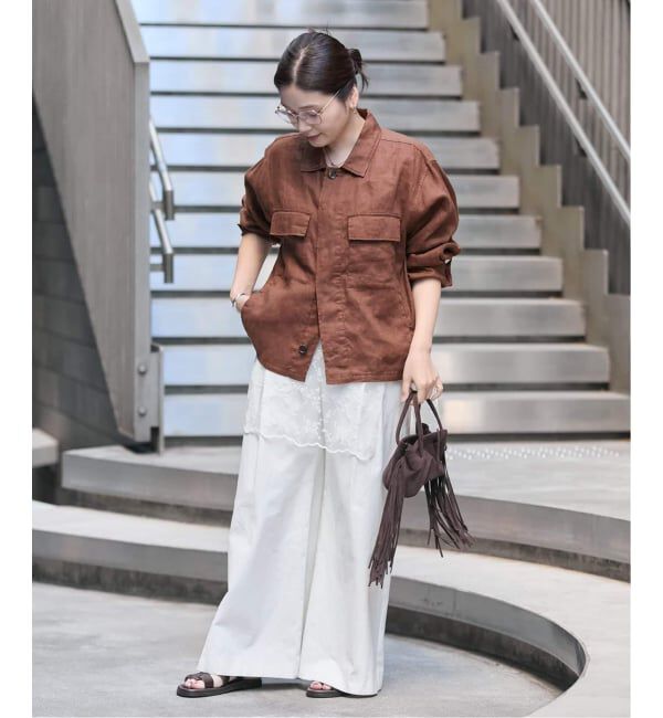 JOURNAL STANDARD「《追加2》リネンミリタリージャケット」|ミリタリージャケット|