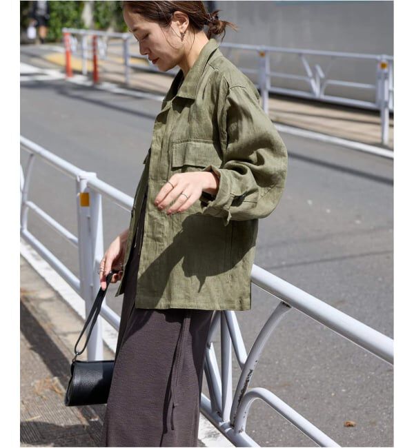 JOURNAL STANDARD「《追加2》リネンミリタリージャケット」|ミリタリージャケット|