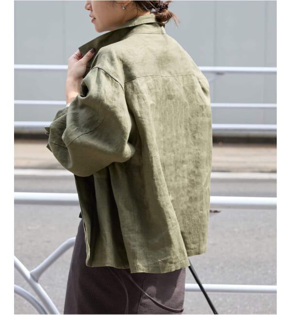 JOURNAL STANDARD「《追加2》リネンミリタリージャケット」|ミリタリージャケット|