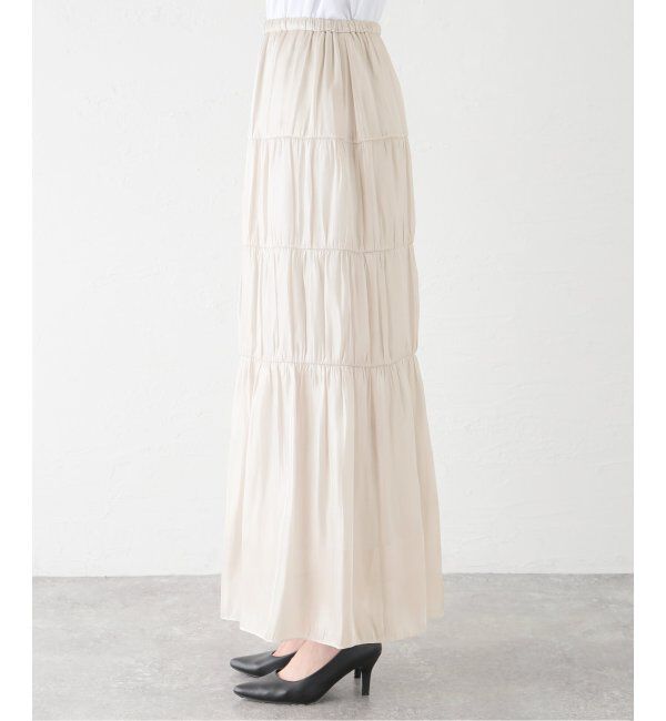 NOBLE「シアーブライトナローティアードスカート」|スカート|