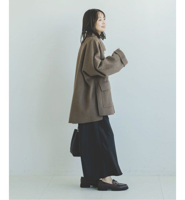 NOBLE「《追加》ナローAラインサテンスカート 2」|スカート|