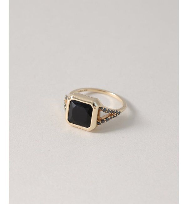 Lilas by Spick&Span「オニキス8角2ラインブラックダイヤリング K10」|リング|