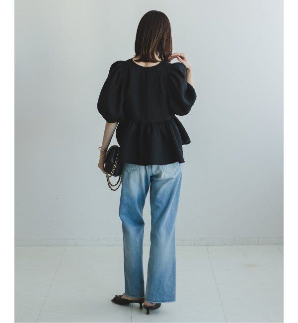 NOBLE「《追加》【洗える】シアーノイズジャガードブラウス」|シャツ・ブラウス|