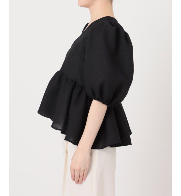 NOBLE「《追加》【洗える】シアーノイズジャガードブラウス」|シャツ・ブラウス|