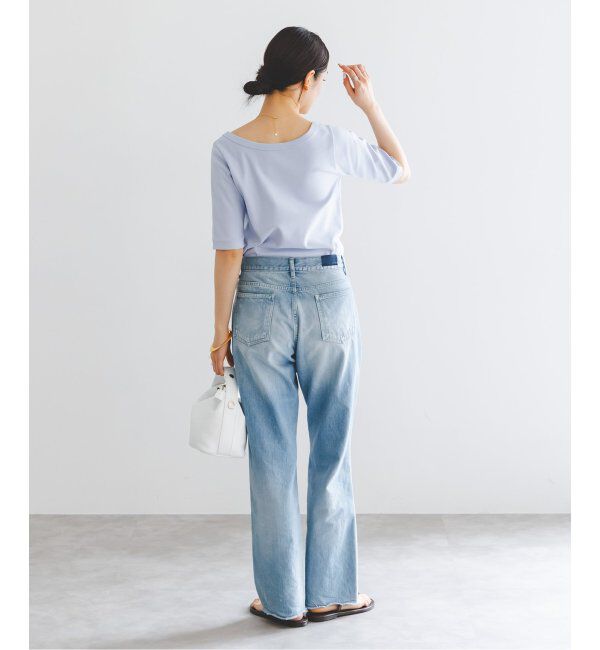 NOBLE「《追加》スビンコットンソフトスクエアーネックTシャツ 2」|Tシャツ・カットソー|