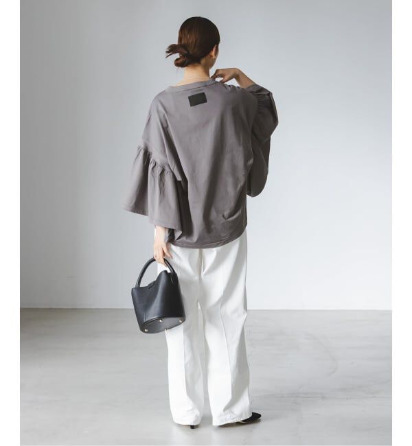 NOBLE「《追加》COG THE BIGSMOKE/コグザビッグスモーク LAURA GATHERED SLV TOP」|Tシャツ・カットソー|