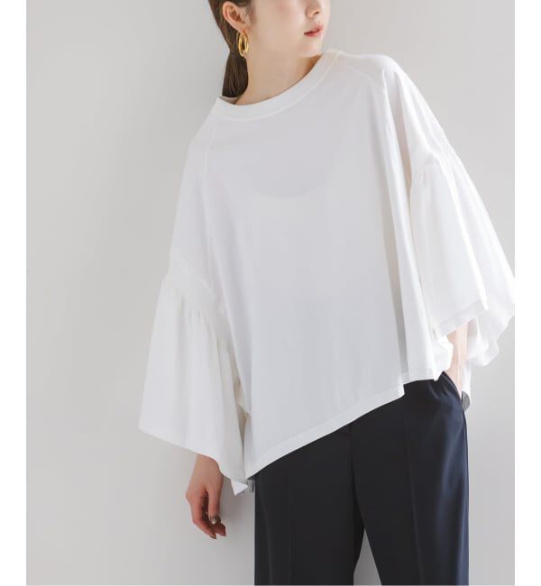 NOBLE「《追加》COG THE BIGSMOKE/コグザビッグスモーク LAURA GATHERED SLV TOP」|Tシャツ・カットソー|