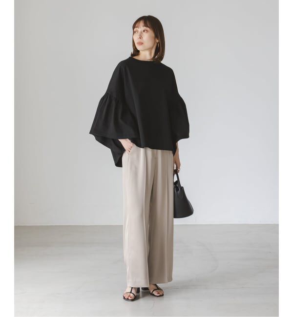 NOBLE「《追加》COG THE BIGSMOKE/コグザビッグスモーク LAURA GATHERED SLV TOP」|Tシャツ・カットソー|