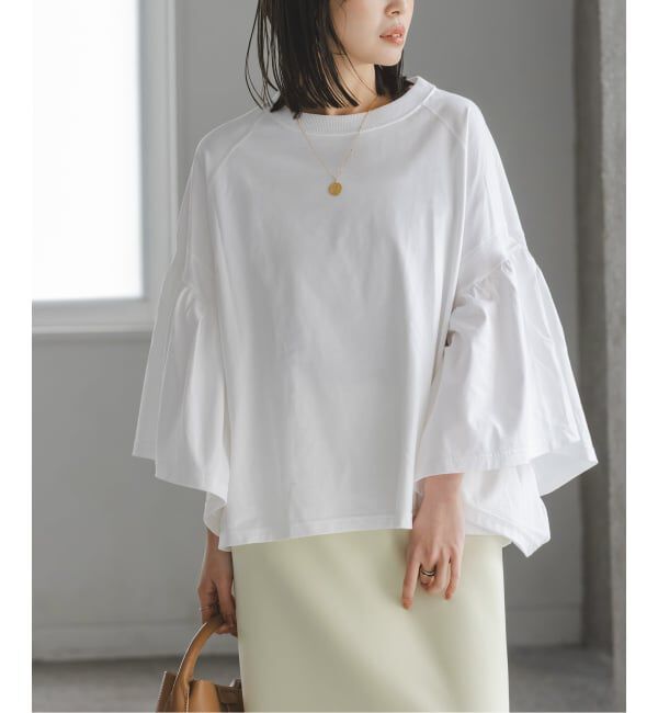 NOBLE「《追加》COG THE BIGSMOKE/コグザビッグスモーク LAURA GATHERED SLV TOP」|Tシャツ・カットソー|