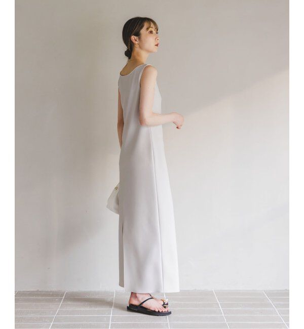 NOBLE「《追加》【洗える】ニットライクジョーゼット2wayワンピース」|ワンピース|