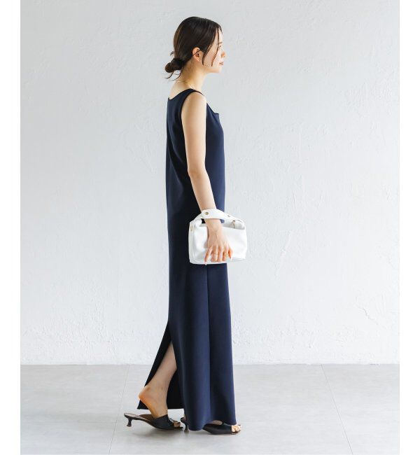 NOBLE「《追加》【洗える】ニットライクジョーゼット2wayワンピース」|ワンピース|