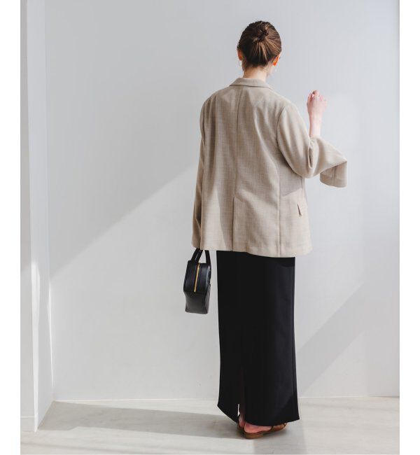 NOBLE「《追加》【洗える】ニットライクジョーゼット2wayワンピース」|ワンピース|