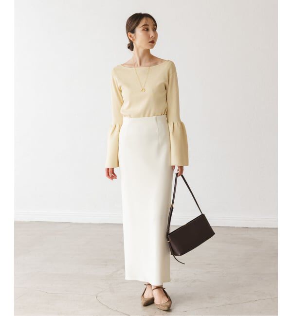 NOBLE「《追加》【洗える】コンフォートジャージーライクタイトスカート 4」|スカート|