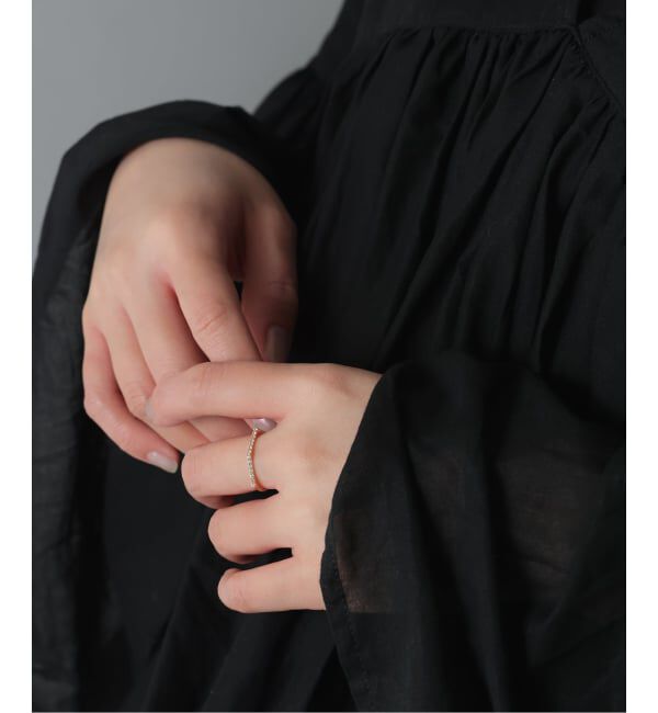 Lilas by Spick&Span「arrowラインホワイトトパーズリング K10」|リング|