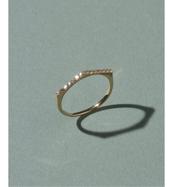 Lilas by Spick&Span「arrowラインホワイトトパーズリング K10」|リング|