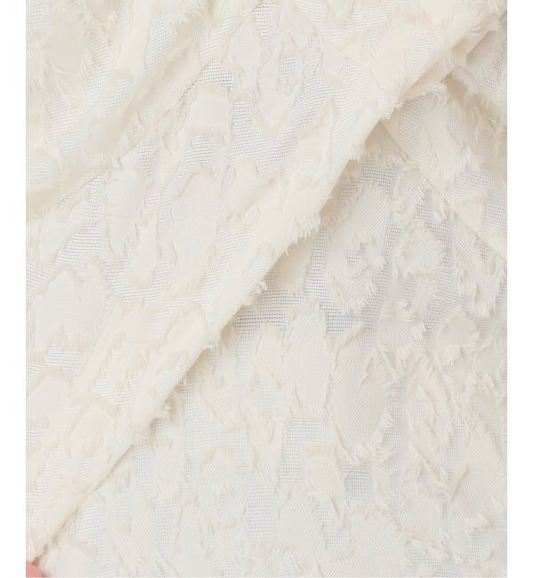 NOBLE「【洗える】レオパードジャガードデコルテVブラウス」|シャツ・ブラウス|