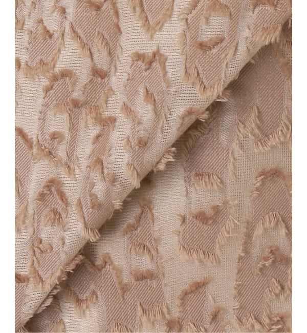 NOBLE「【洗える】レオパードジャガードデコルテVブラウス」|シャツ・ブラウス|