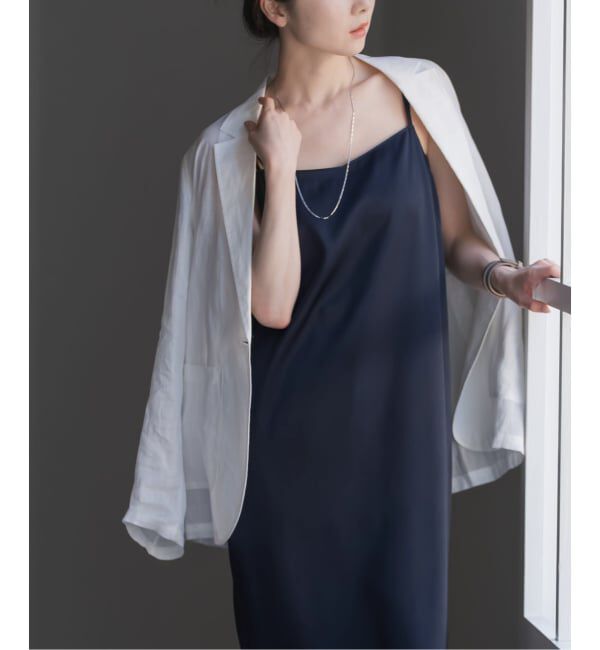 NOBLE「【洗える】ルナサテンコンフォートキャミワンピース」|ワンピース|