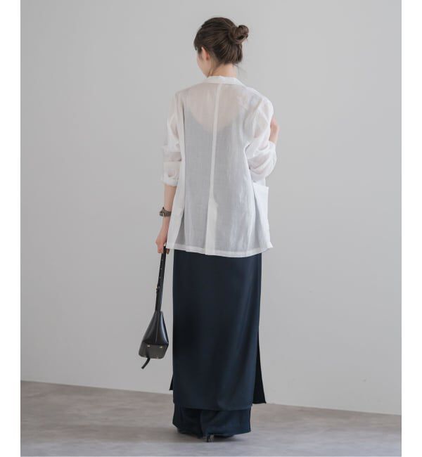 NOBLE「【洗える】ルナサテンコンフォートキャミワンピース」|ワンピース|