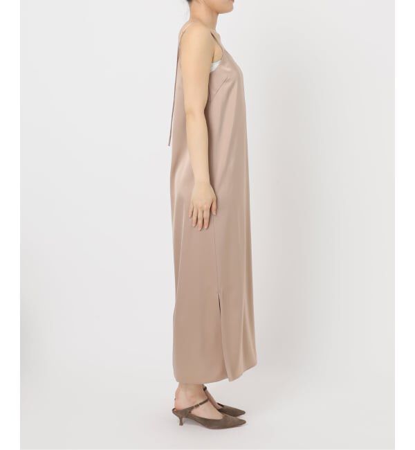 NOBLE「【洗える】ルナサテンコンフォートキャミワンピース」|ワンピース|