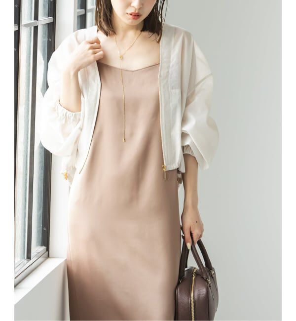 NOBLE「【洗える】ルナサテンコンフォートキャミワンピース」|ワンピース|