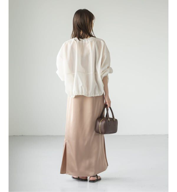 NOBLE「【洗える】ルナサテンコンフォートキャミワンピース」|ワンピース|