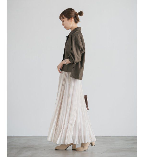 NOBLE「ヴィンテージシアーソフトプリーツスカート」|スカート|